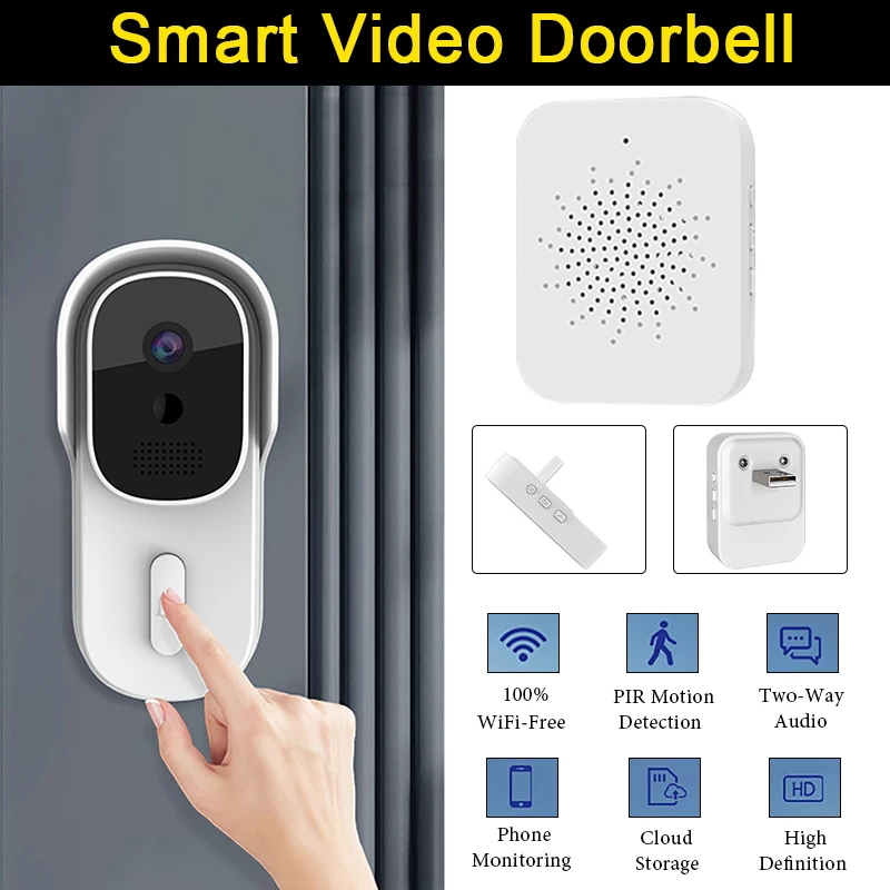 

Умный видеодомофон Tuya с двусторонней связью, управлением через мобильное приложение, беспроводным Wi-Fi, удаленным контролем, домашней видеонаблюдением, водонепроницаемостью IP55