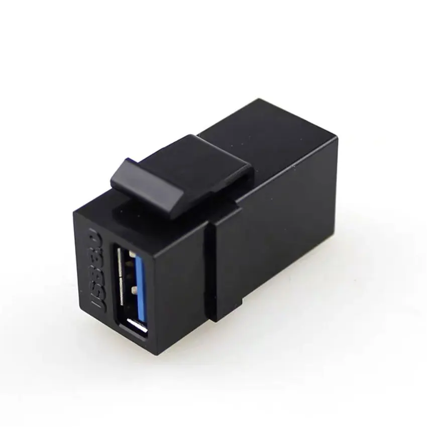 1/5/10 قطعة USB 3.0 أنثى إلى أنثى تمديد كيستون جاك مقرنة موصل محول محول #4