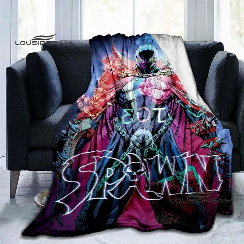 

Horror Comics Spawn Blanket Super hero creative Flannel Fluffy Fleece Throw blanket Children and adult Gift Sofa Travel Camping