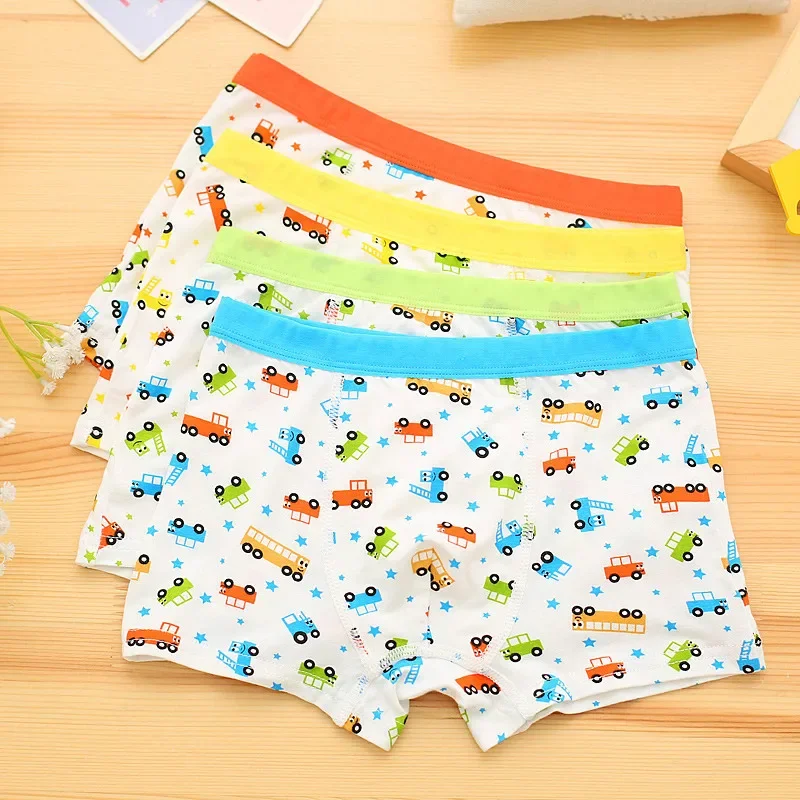 5pc Boys Modal Boxer Kids Underwear Boxers Cartton Soft Modal Baby Underpants