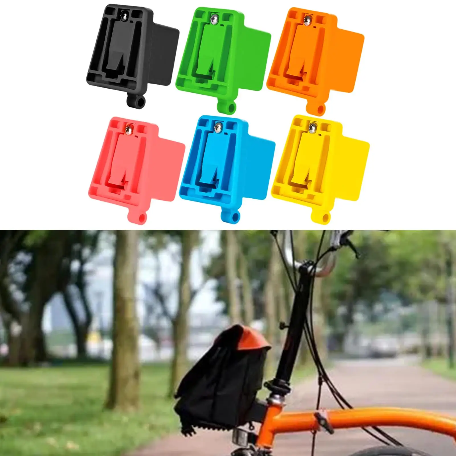 Front Carrier Block Lightweight Bike Block Mount Bracket Convert Bag to Fit Your Folding Bike Bag Rack Holder Mounting Block