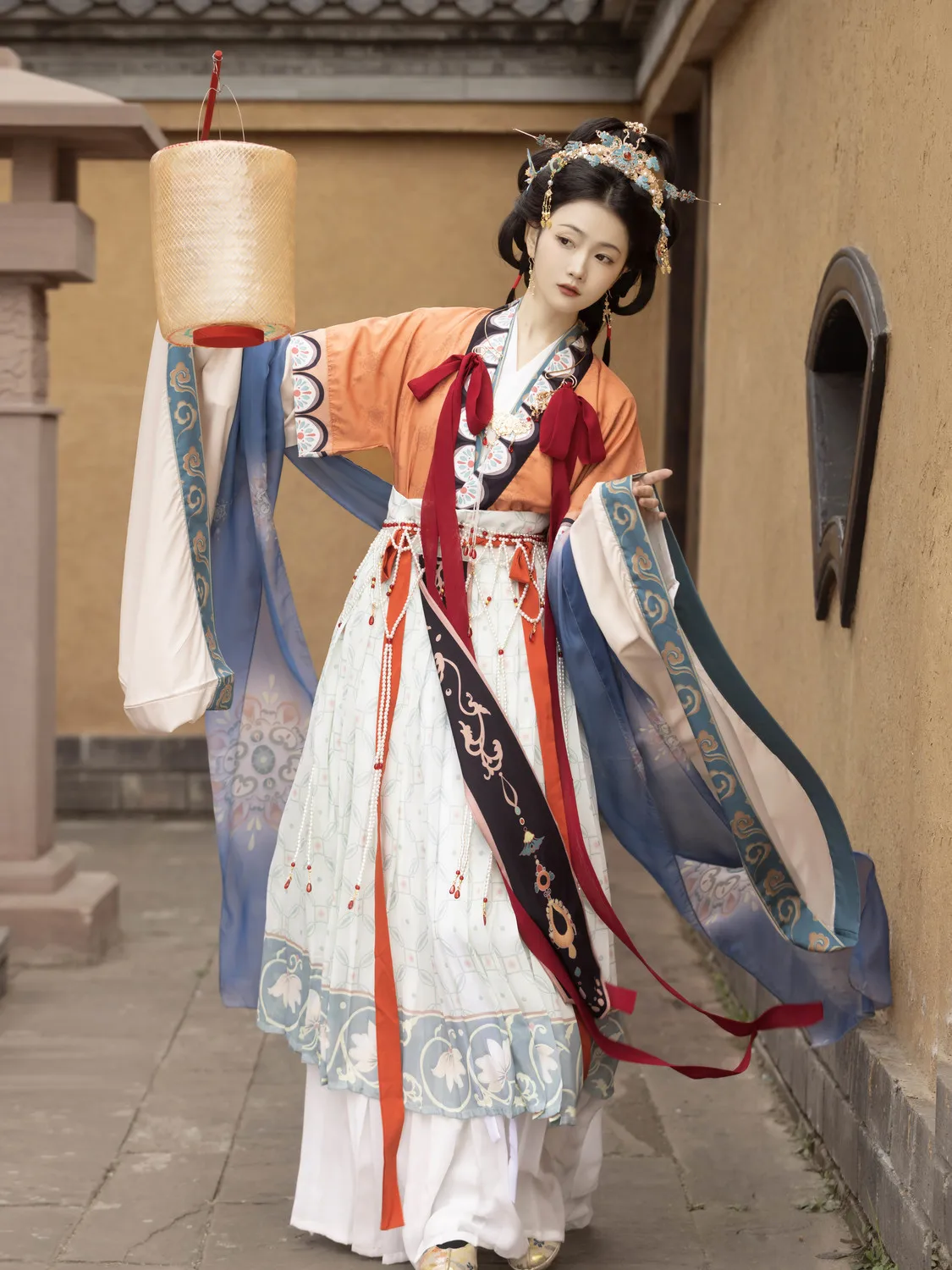 2 Colors Hanfu Women Chinese Traditional Fairy Dance Cosplay Party Tang Dynasty Clothing Spring Ancient Style Set Dresses Pibo