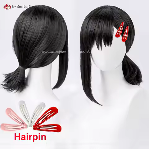38cm Higashiyama Kobeni Cosplay Wig Short Black Higashiyama Kobeni Wigs Hairpin Heat Resistant Hair Anime Wigs