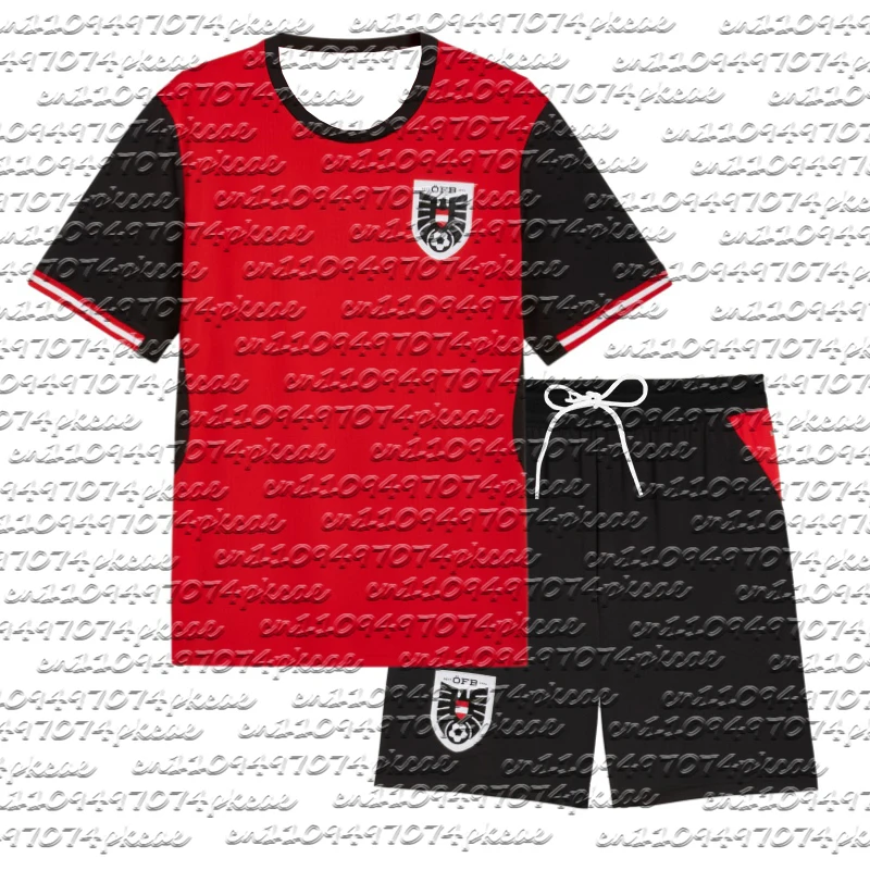 

Hot 2026 New Austria Team Home Match Training Shirt Shorts Jersey Set Men's Soccer Fan Shirt Quick-drying Breathable Sportswear