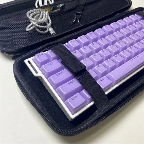 Imagen 2 del producto Organizador de teclado Estuche rígido Bolsa de almacenamiento para teclado Caja protectora a prueba de polvo 60 68 87 98 100 104 108 Teclado mecánico