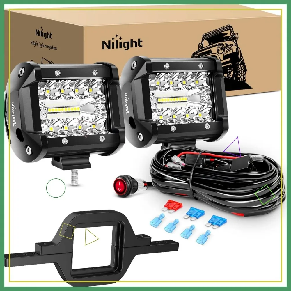 2-Pack 4-Inch 60W L… - image