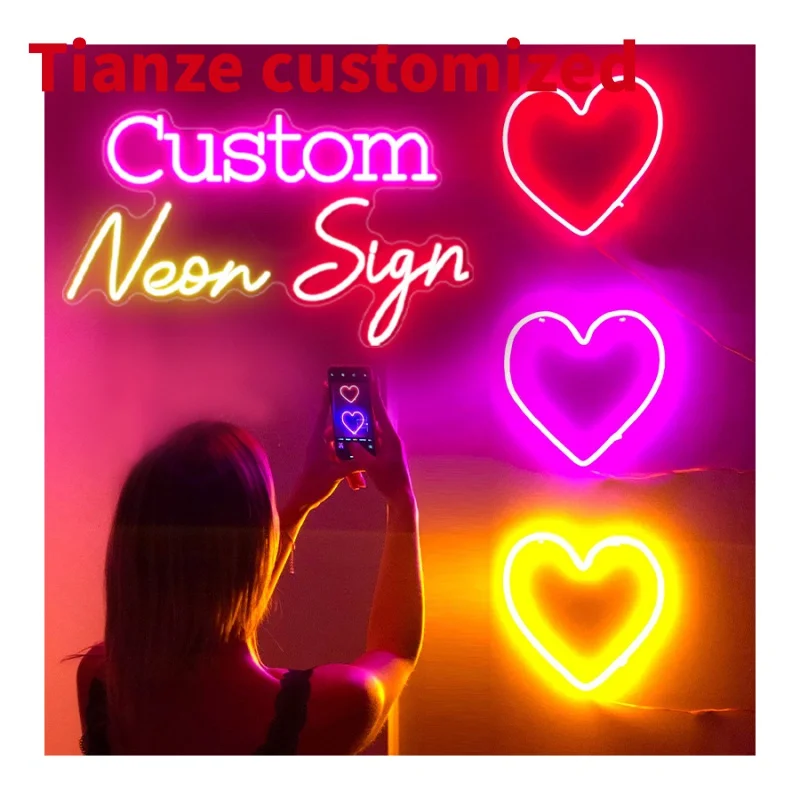 

(Customized) Winbo Custom Neon Sign Outdoor Decoration Love Pink Sign Neon Room Wall Valentine's Day Decor