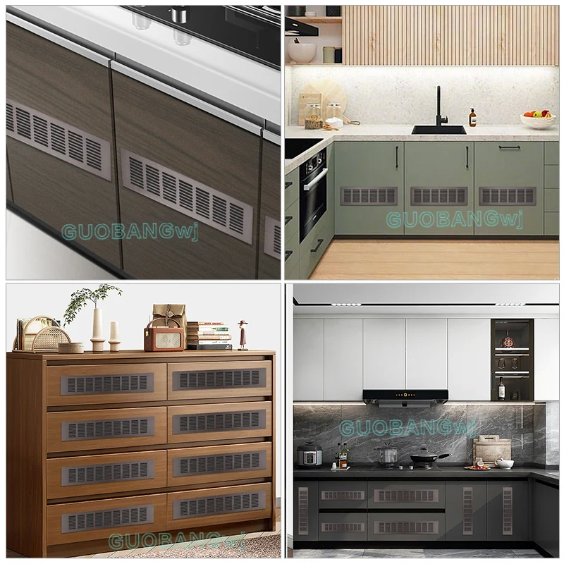 Aluminum Alloy Ventilation Mesh, Cabinet Shoe Cabinet Vent, Exhaust Hole Dustproof Cover, Tatami Grille, 80mmx150-600mm