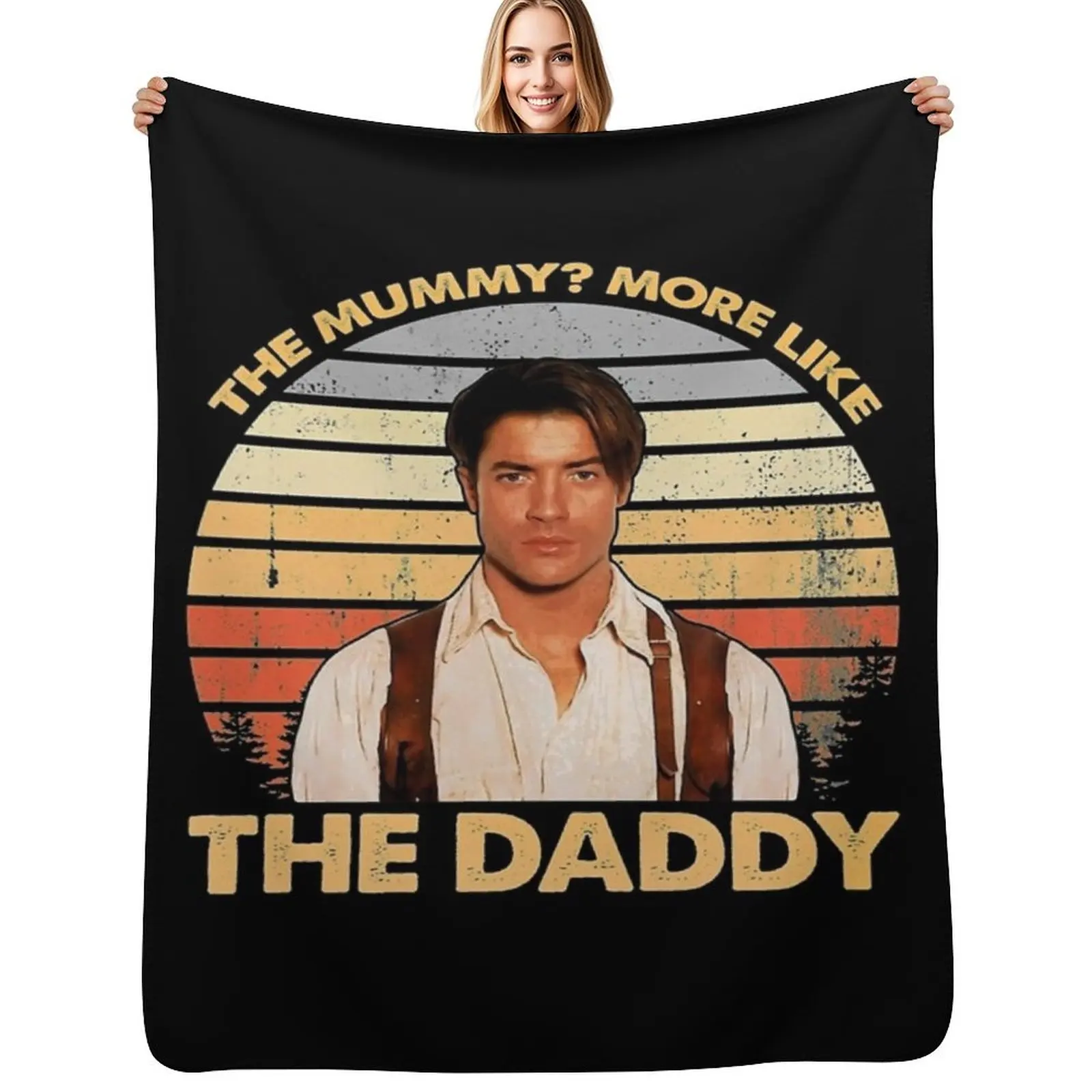 Brendan-Fraser - The Mummy More Like the Daddy Throw Blanket Picnic Extra Large Throw Kid'S Decorative Sofas Bed covers Blankets