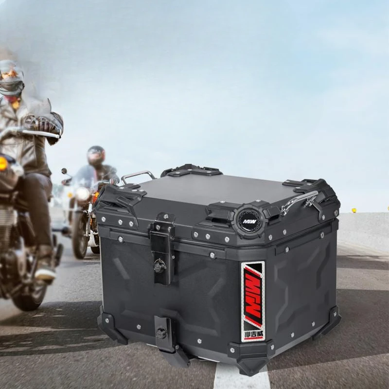 

General-purpose motorcycle 55L rear trunk aluminum alloy scooter large-capacity modification accessories