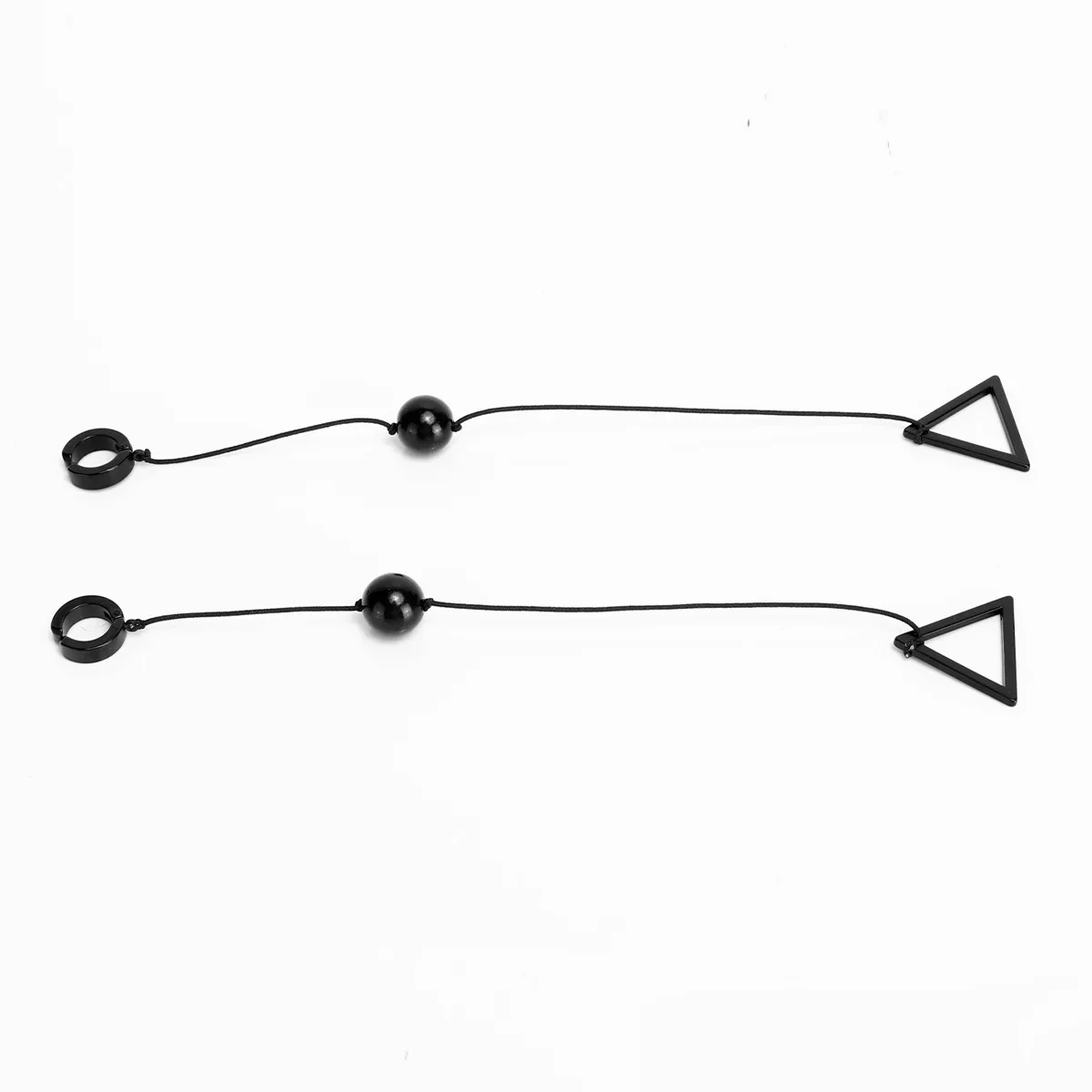 Chainsaw Man Cosplay Costume Accessories Death Devil Earrings For Man Woman Black Triangle Drop Earrings Comic con Dress Up Prop