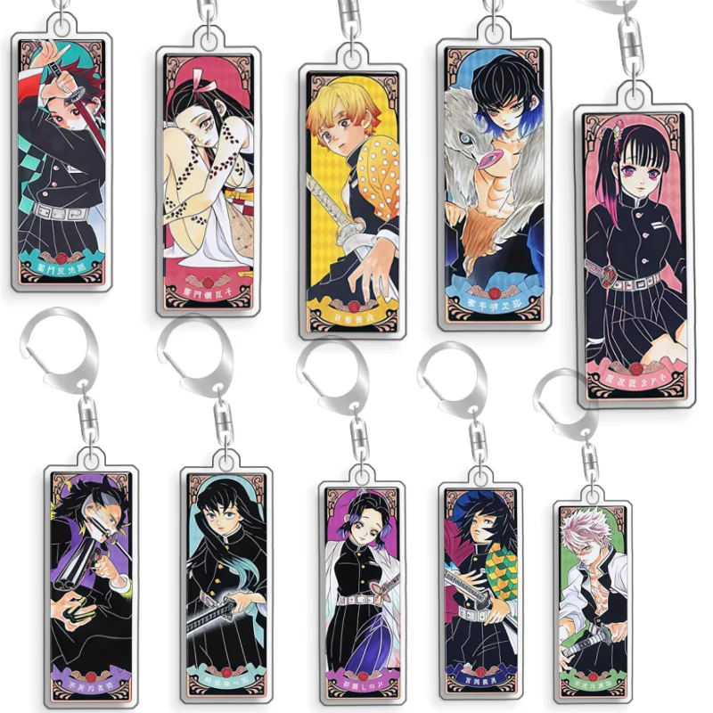 

For Demon Slayer Makomo Uzui Tengen Iguro Obanai Mitsuri Kanroji Acrylic Selfmade Cartoon Anime Keychain Pendant Toy Gifts 5cm