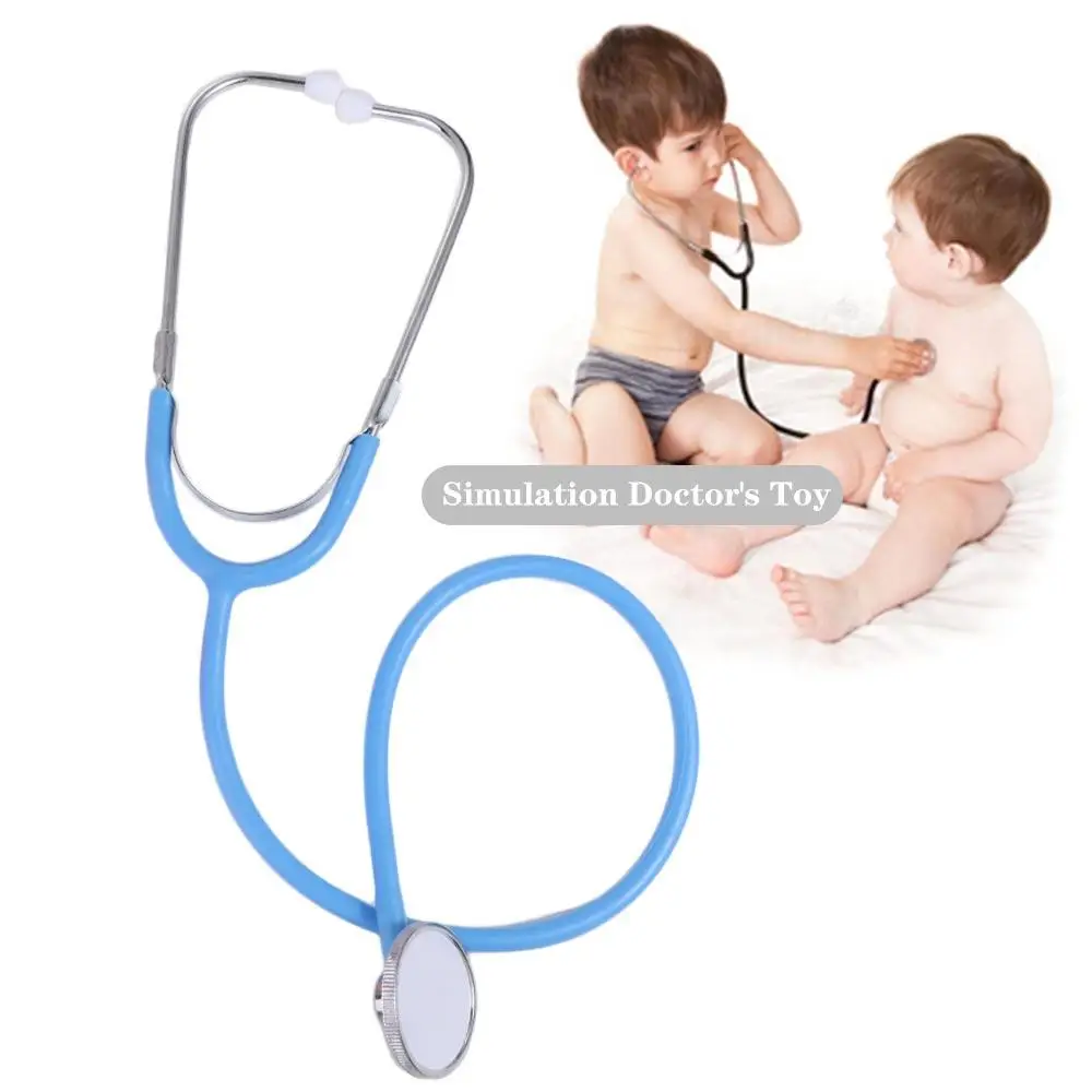 Imitation Plastic Stethoscope Toy para crianças, simulação de brinquedo médico, família, jogos pai-filho, acessórios, 7 cores, novo