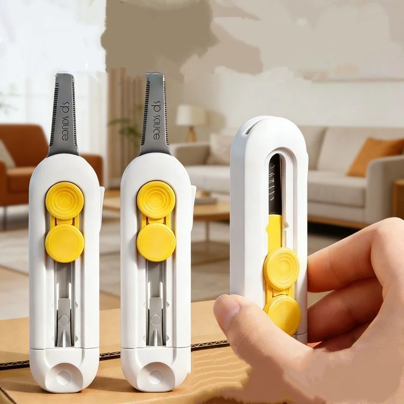Box Cutter Mini Magnetic Box Cutter Box Cutter Safety Lock For Opening Packages Cartons Box Opener Razor Perfect For Home Use