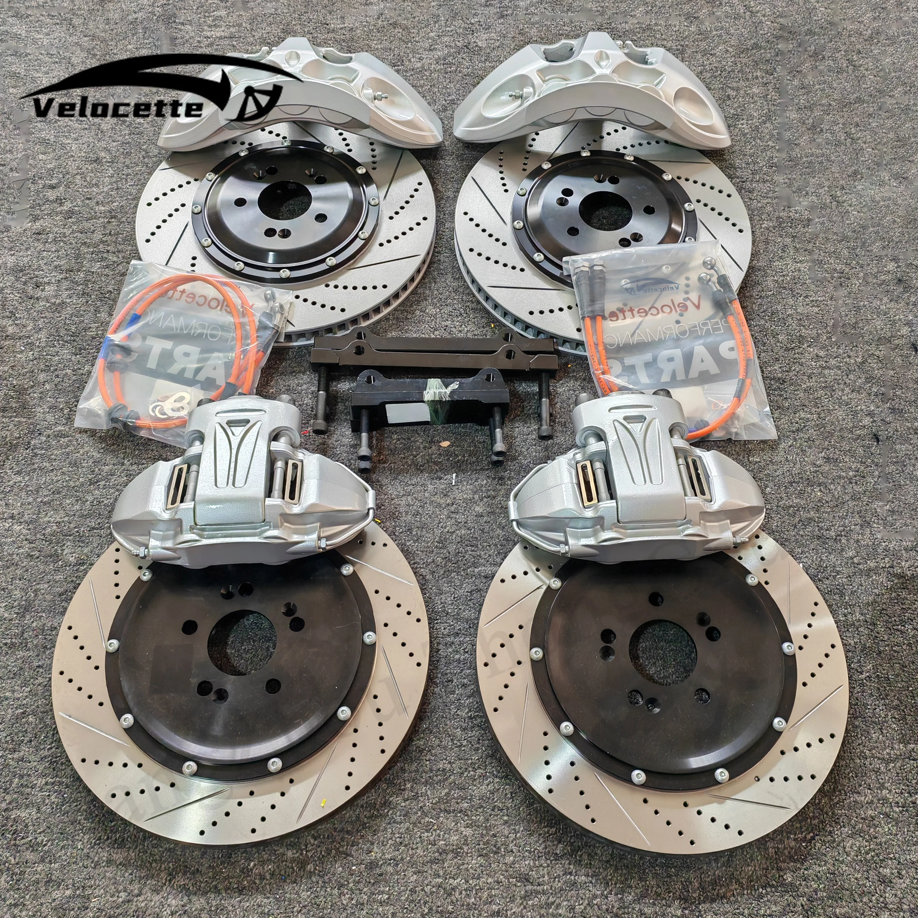 New style Akebono 9n Big Brake Caliper Full Set 400mm Brake Disc/rotor Caliper 6 Piston 18 Inch Wheels for Audi A8 A4 B7 for BMW