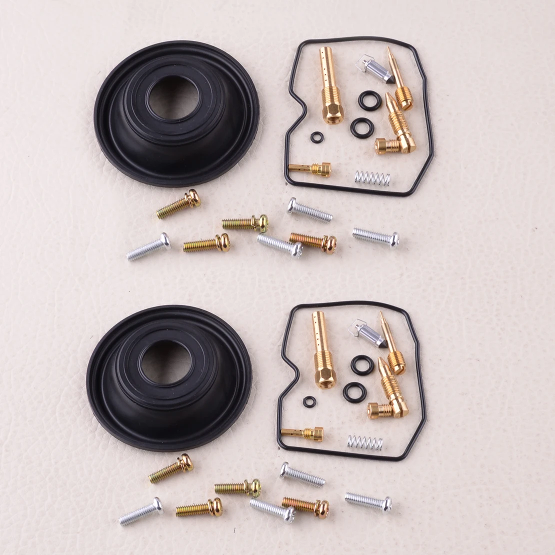 2 Sets Carburetor Repair Rebuild Kit Plunger Diaphragm Fit for Kawasaki KLR250 KLR 250 1987 1988 1989 1990 1991 1992 1993-2002
