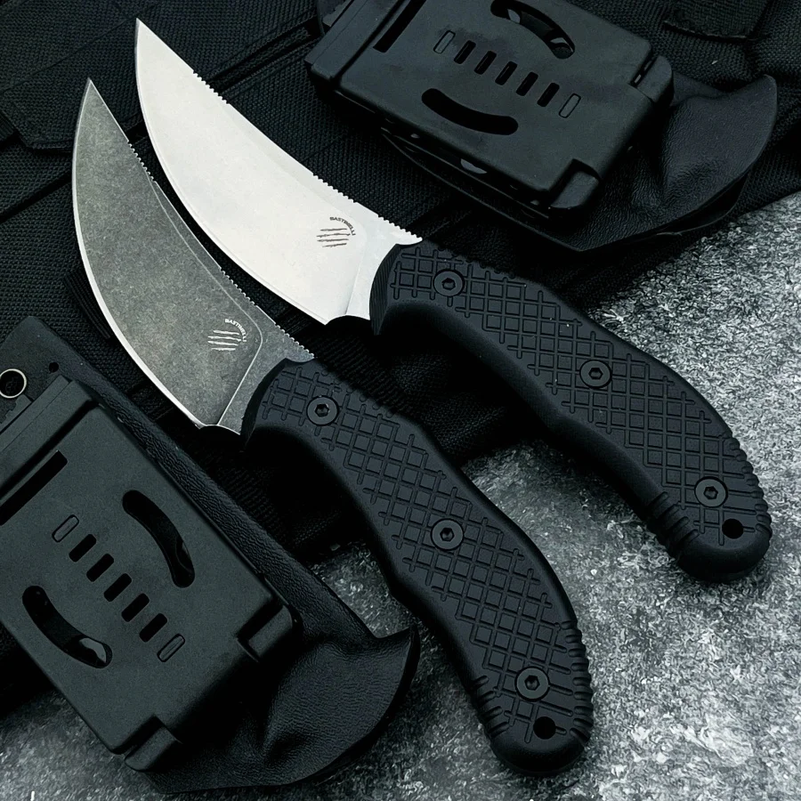 

BAS233 Small Utility Knife 5Cr13MoV Blade G10 Handle Outdoor Rock Climbing Hiking Camping Fruit Knife Practical Cutting Knife