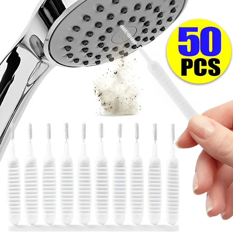 5-50PCS Mini Shower Cleaning Brush Shower Head Anti-clogging Nylon Brush Computer Keyboard Cleaner Phone Hole Dust Cleaning Tool