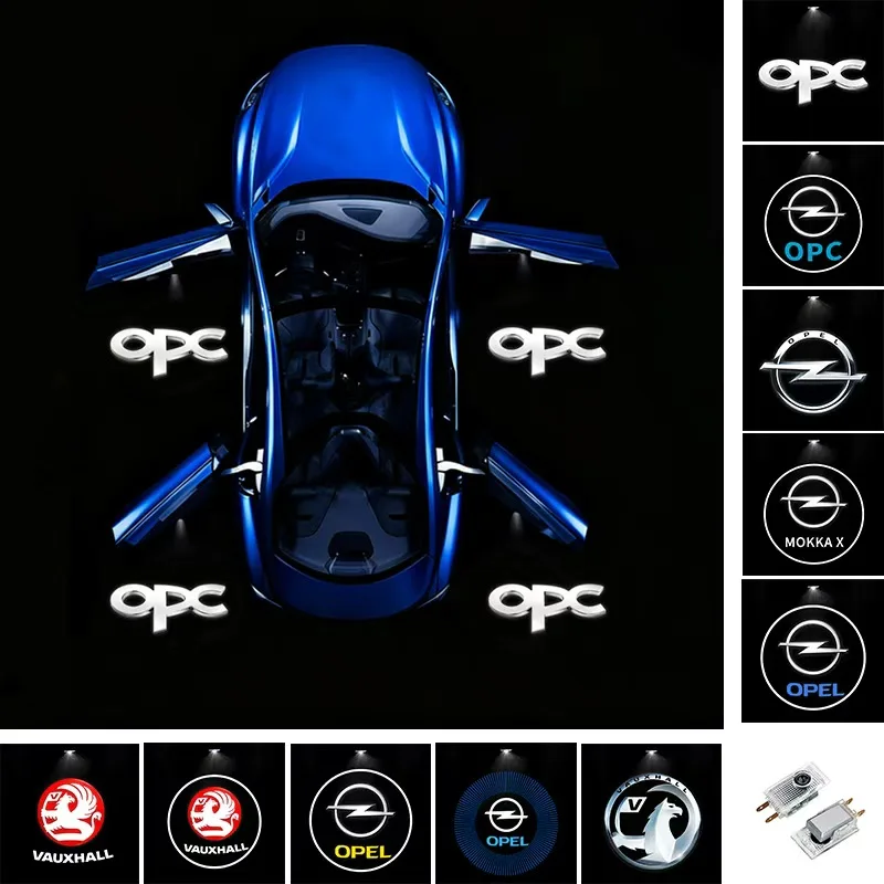 

OPC LED HD Car Welcome Light No to drill Design，Compatible Opel Vauxhall Corsa Astra Insignia Zafira Omega Combo Mokka-e Kapitan