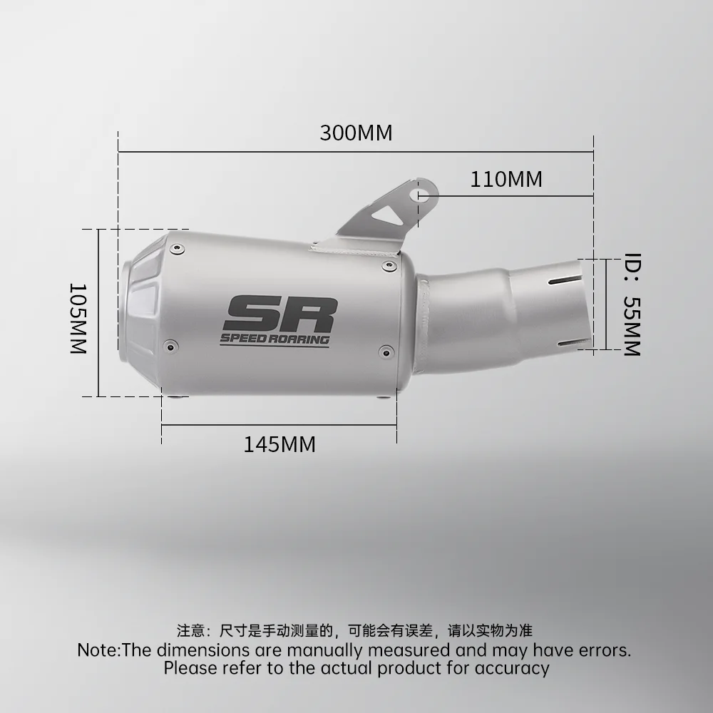 

Motorcycle Modified Slip On Exhaust Muffler Compatible with YZF-R1 MT-10 2015 to 2023