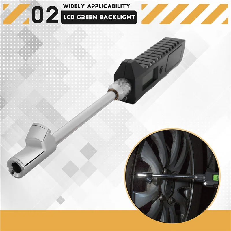 

L39A-Illuminated Heavy-Duty Truck Tire Pressure Gauge With LCD Luminous Display Dual-Head Digital Tire Pressure Gauge