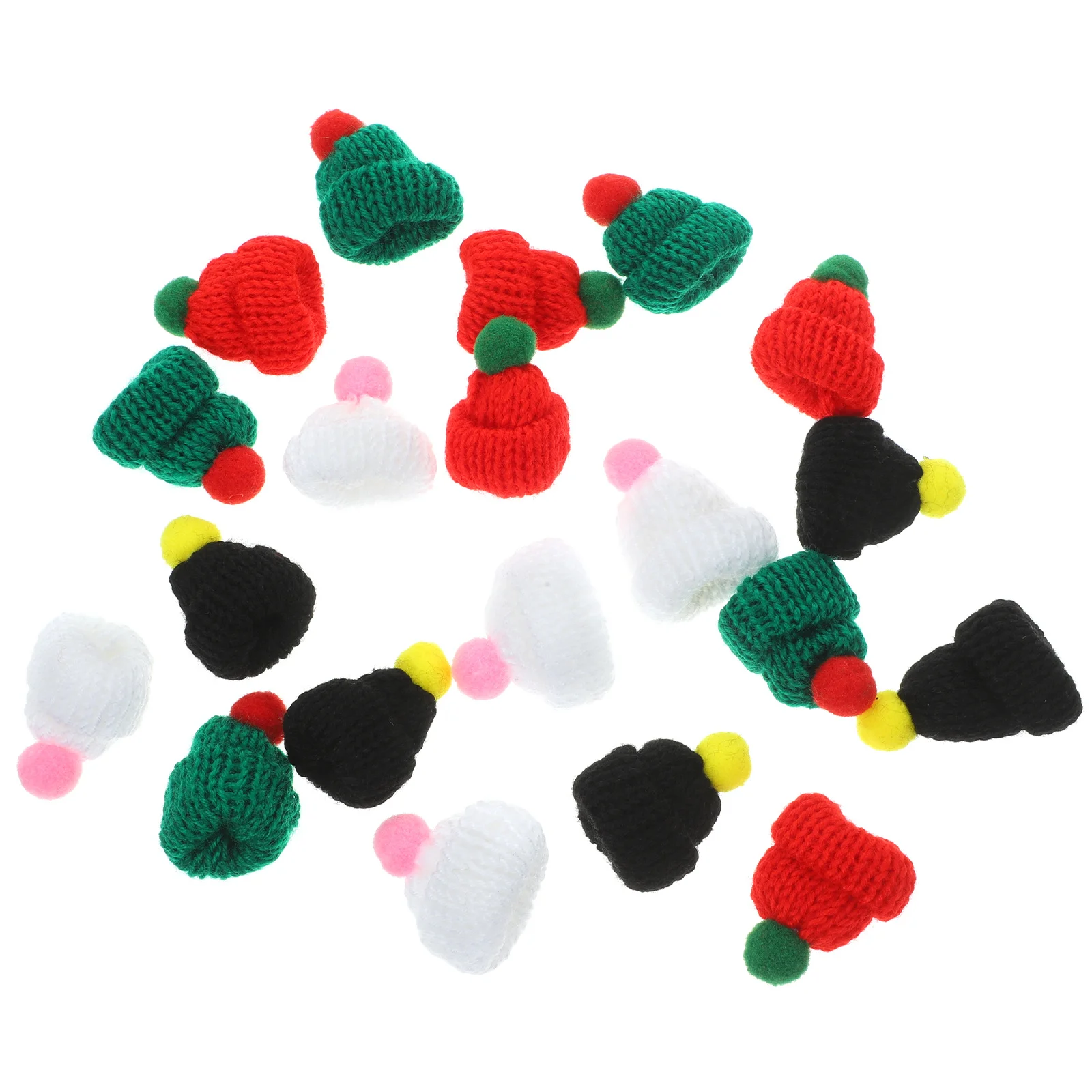 20 قطعة قبعة صوفية صغيرة اليدوية سانتا قبعات للملابس حقائب أحذية الديكور Craft بها بنفسك الحرفية الكبار هدايا الحفلات عيد الميلاد هدية المنزل #3