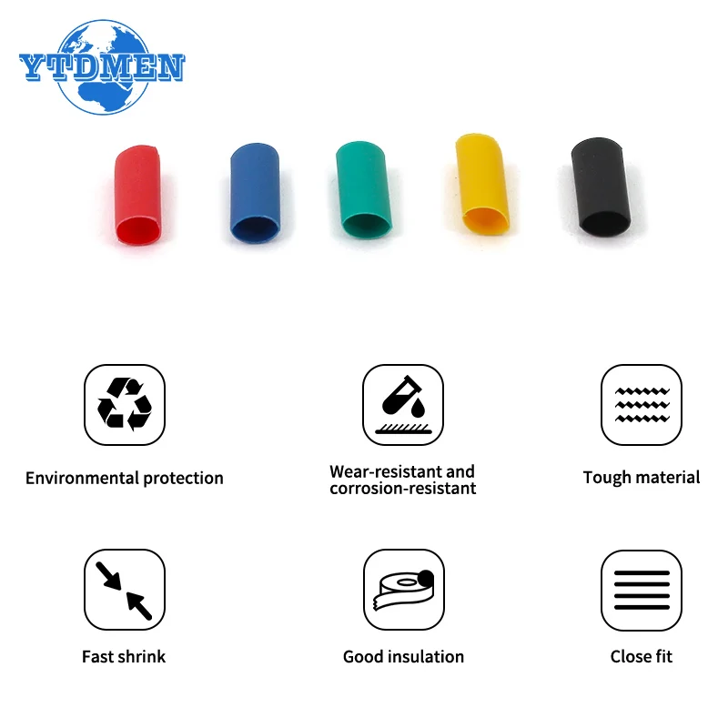 500 Stück Schrumpf folie Isolierung thermo resistentes Rohr Kit antike elektrische Stecker Draht Kabel Wärme schrumpf rohr wasserdicht