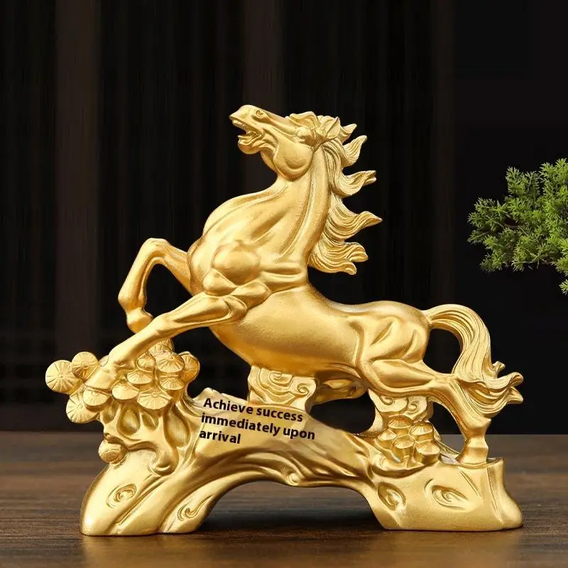 Eccentric Brass Monkey and Horse Statue Designed Key Chain; Ideal for Desk Decoration At Office or Home