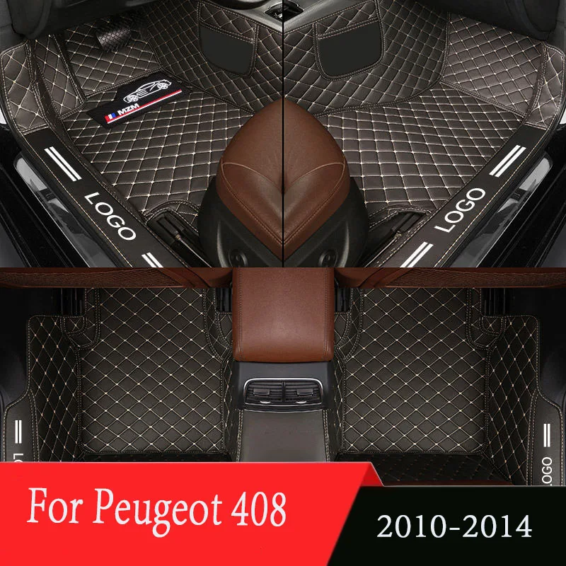 

Автомобильные коврики для Peugeot 408 2010 2011 2012 2013 2014, кожаные коврики на заказ, автомобильные коврики, аксессуары для интерьера автомобиля