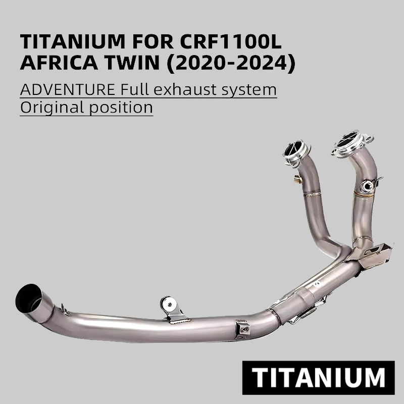 

Титановый коллектор для подключения оригинального глушителя для CRF1100 CRF1100L AFRICA TWIN ADVENTURE, полная выхлопная система для мотоцикла, 2020-2024 гг.