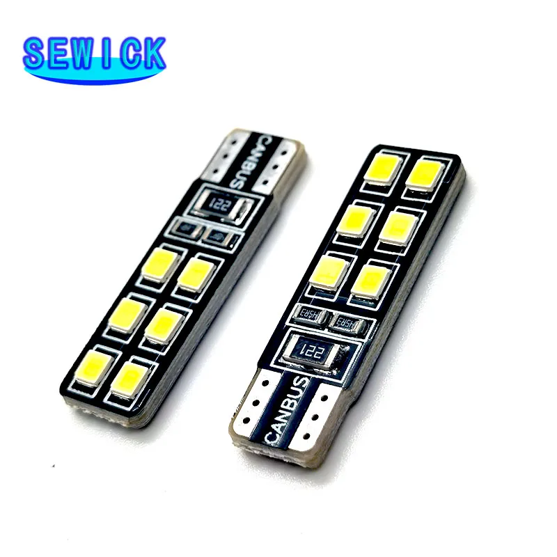 

500PCS T10 W5W LED Car Bulbs 194 168 2835 12SMD Auto Wedge Parking License Plate Clearance Light Bulb Car Interior Reading Lamp