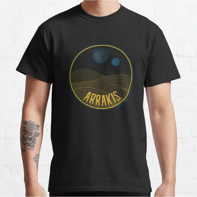 

0103 Dunes of Arrakis Dune worm Sandworm sic fi Gift t shirt for man Large size Tops S-6XL 100% cotton printed mens Clothes
