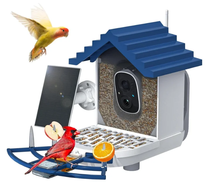 

Newest Lower Power Automatic Smart Bird Feeder Solar Charging and Power Charging IP65 2.5K Automatic Bird Camera for Outdoors