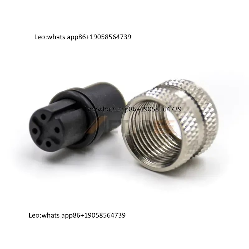 IP67 4 Pole M12 A-Coded Female Connector Straight Solder Cup Molded Sensor Plug for Industrial Automation view 6