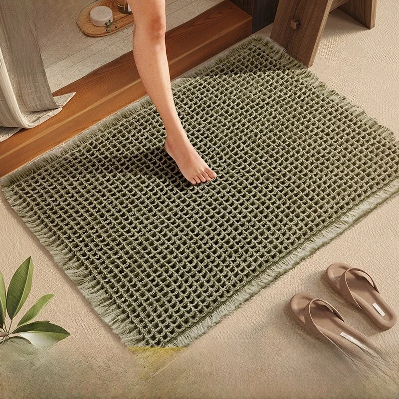 

Впитывающий нескользящий коврик для ванной и спальни, маленький квадратный коврик с уникальным дизайном для пола, для кухни, прихожей, домашнего декора