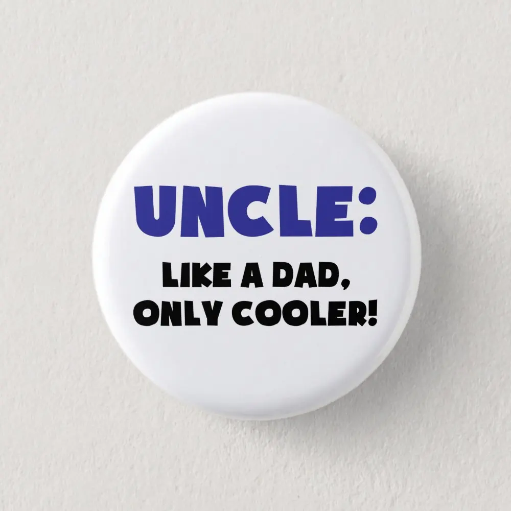 Uncle Like A Dad Only Cooler back  Soft Button Pin Collar Badge Decor Brooch Funny Metal Hat Jewelry Lapel Pin Gift Cute Clothes