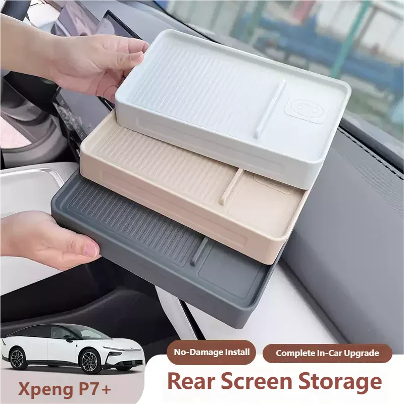 

For XPENG P7+ 2026 2027 Central Control Screen Rear Storage Box Car Interior Accessories Dashboard Storage Tray