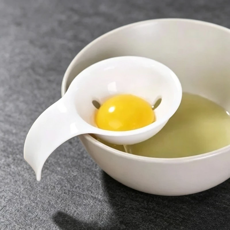 Egg Yolk White Separator with Silicone Clip Can Hook on Bowl Edge Household Kitchen Baking Egg Filter Divider Gadget for Baking