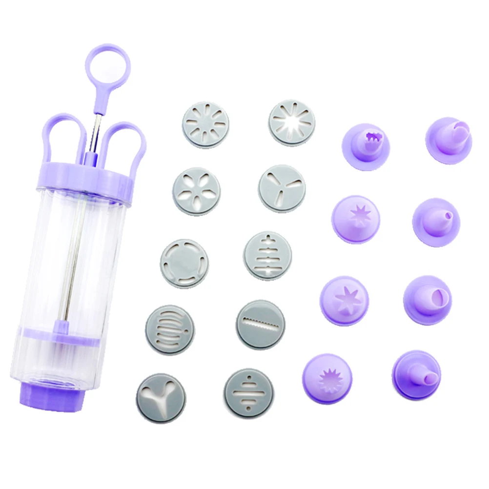 

Baking Tools Cookie Maker Press Kit Decorating Machine Mold Bake DIY Pump Plastic Discs Icing Tips Food Grade Stainless
