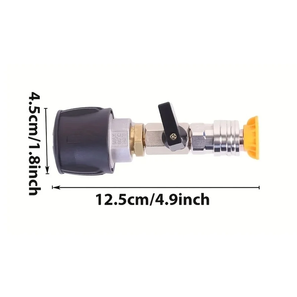 1/4 Quick Connect Adapter Green Yellow Nozzle High Pressure Washer Accessory Valve 360° Anti-Tangle Design