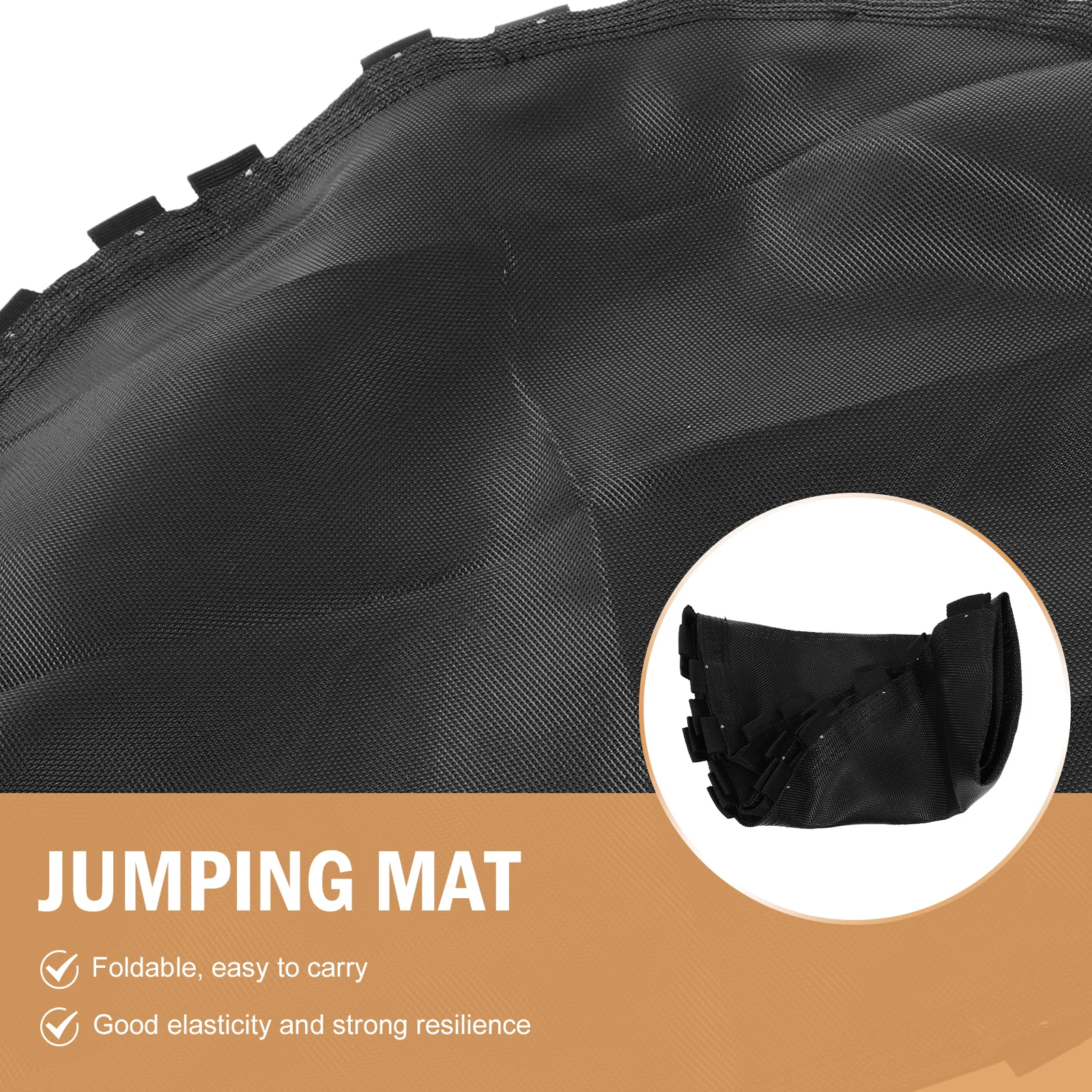 

1pc Trampoline Replacement Jumping Mat Round Black Mesh Cloth For Bounce Comfort Installation Trampoline Accessories Parts