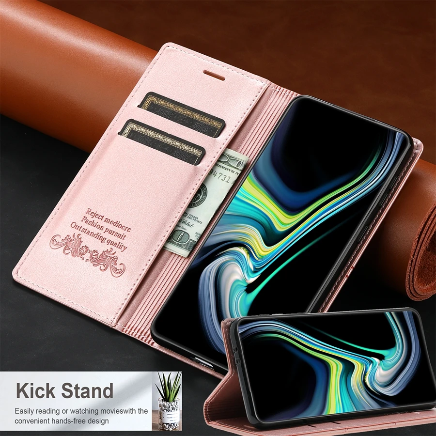 Skórzane etui z portfelem dla OPPO Find X3 Pro X2 Lite Reno 8 Lite 7Z 5 Pro A97 A96 A95 A94 A77 A74 A57 A55 Realme C25 7i Q5i Narzo 50 — zdjęcie produktu 5