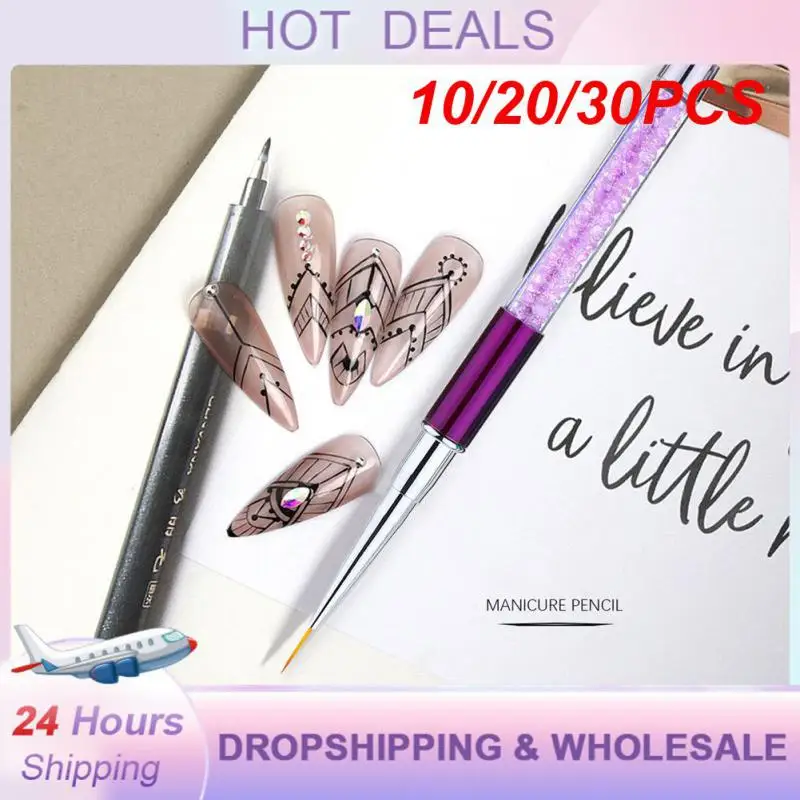 

10/20/30PCS Nail Art Pen Unique Designs Super Long Easy-to-use Top-rated Precise In-demand Nail Art Supplies Nail Salon