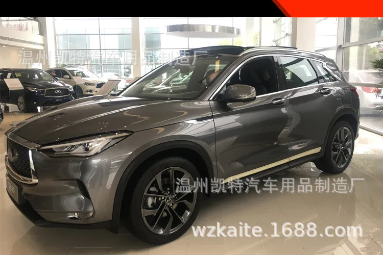 

Для Infiniti QX50 2018 2019, ABS хромированный карбоновый корпус, молдинг двери, защита от царапин, боковые полосы автомобиля, отделка