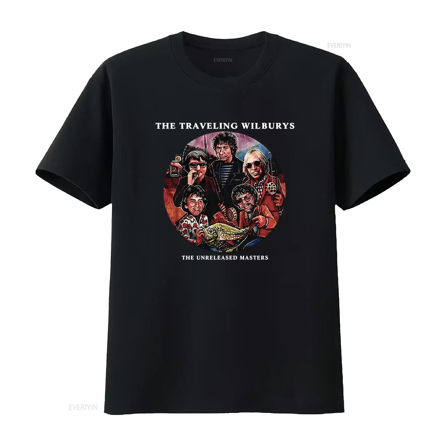 Cotton T Shirt The Traveling Wilburys Unreleased Masters Music George Harrison Print vintage Washed graphic streetwear