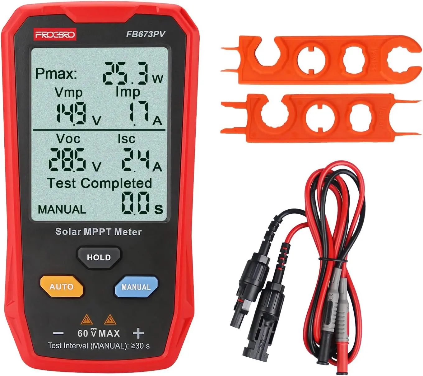 Solar Panel Tester Meter Photovoltaic Multimeter 800W,MPPT Meter with LCD,MPPT Open Circuit Voltage Troubleshooting for PV Test