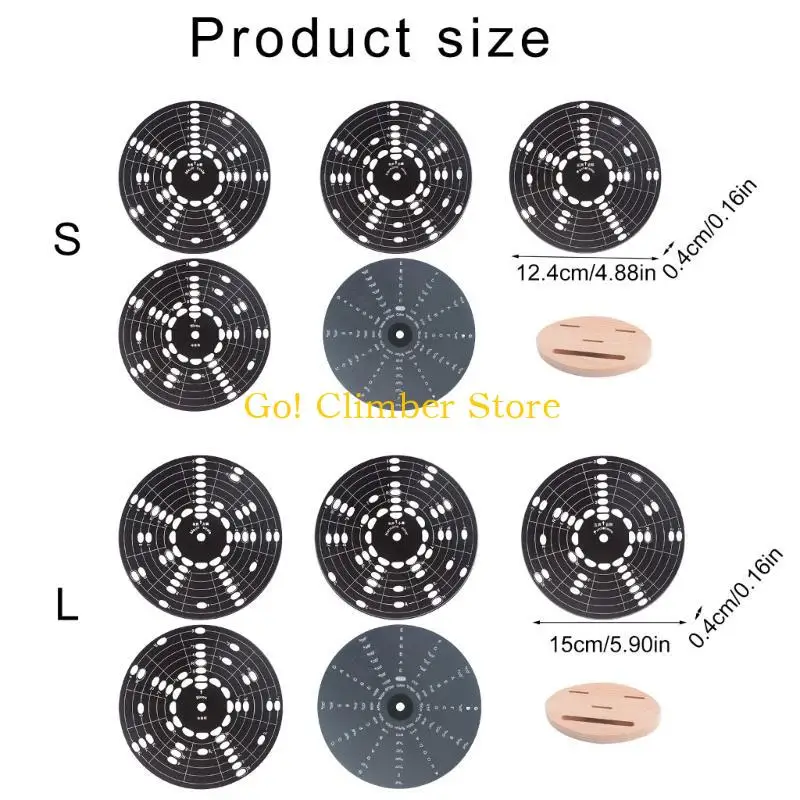 Q84C Circle of Fifths Wheel with Stand Guitar Scale Wheel Aluminium Alloy Circle Wheel Music Theorys Learning Tool for Guitar - view 6
