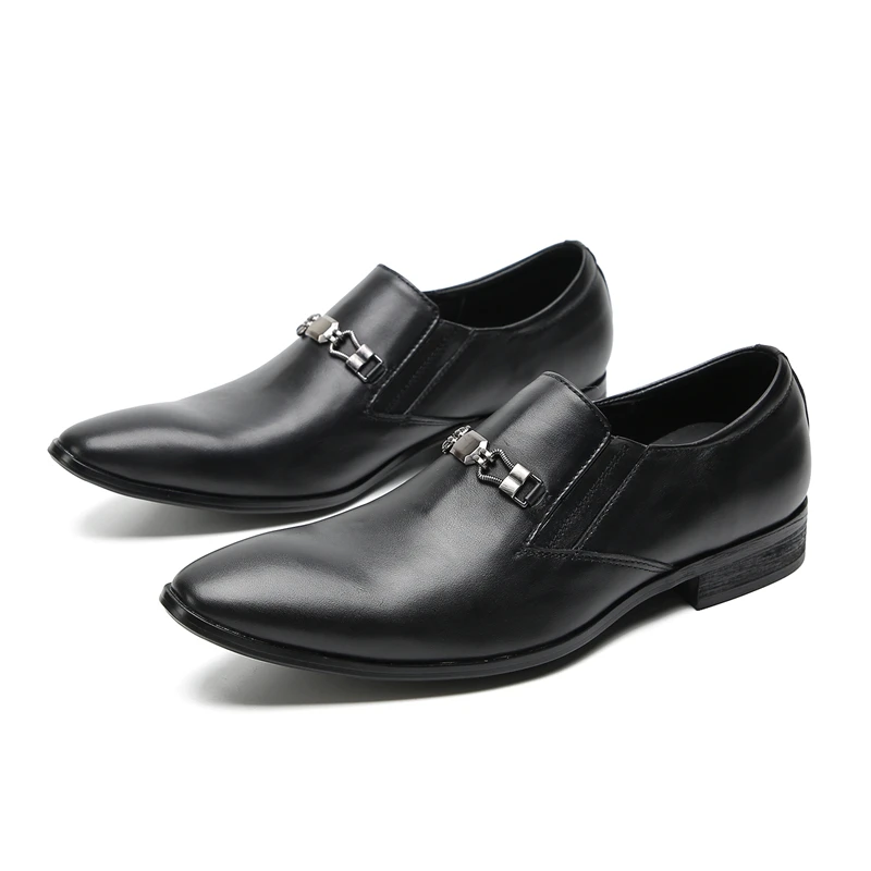 British Black Nude Causal Business Genuine Leather Loafers Shoes For Men Diamond Flats Slip On Dress Formal Party Shoes