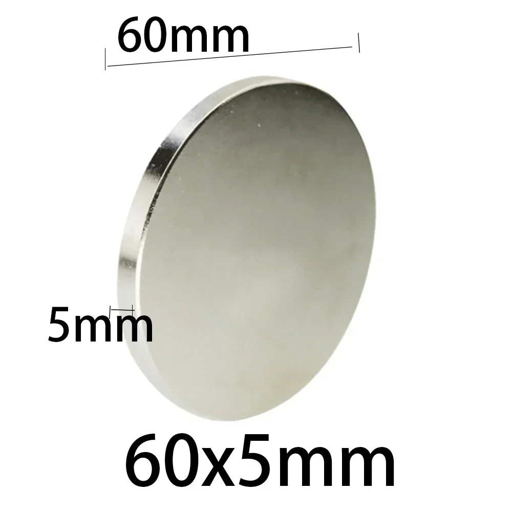 

N35 60x5 Magnet Neodymium Nickle Coating 60*5 Search Magnetic Fridge DIY plate,scooter generation Magnet Balls Machine Motor