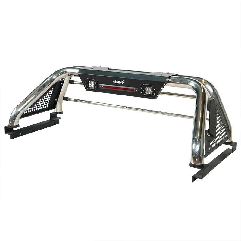 Good Quality Pickup Roll Cage Trunk Truck Stainless Steel Roll Bar Silver Customization For GMC Sierra